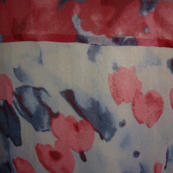 Mina UK M L Coral Poppy Flowy Dress - Picture 7 of 9